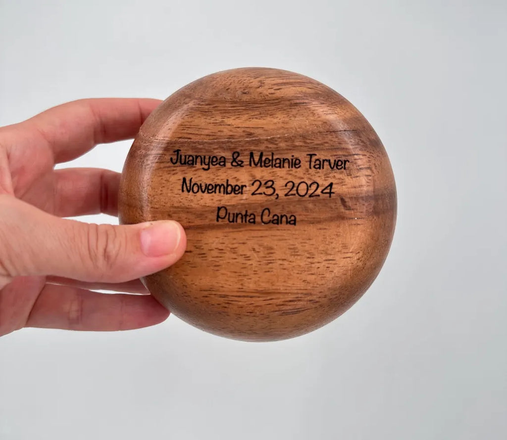 Acacia Wood Ocean Resin Bowl | Coastal Beach House Decor, Bestie Gift