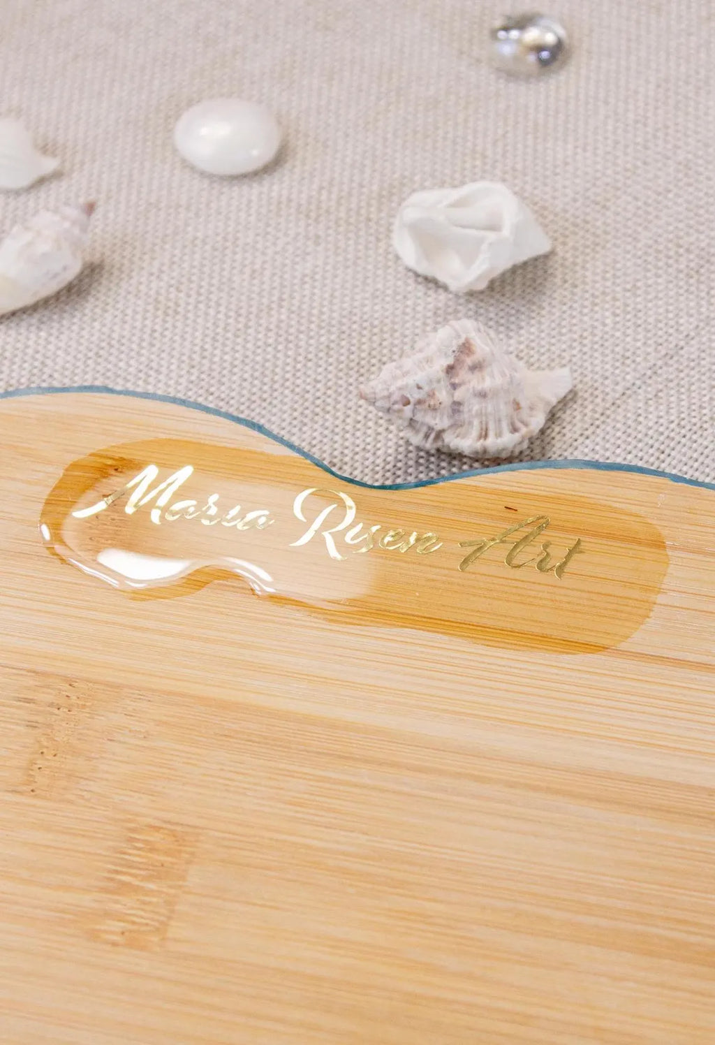 Ocean Epoxy Resin Waves Cheese Board | Beach Resin Art Serving Tray, Coastal Home Decor